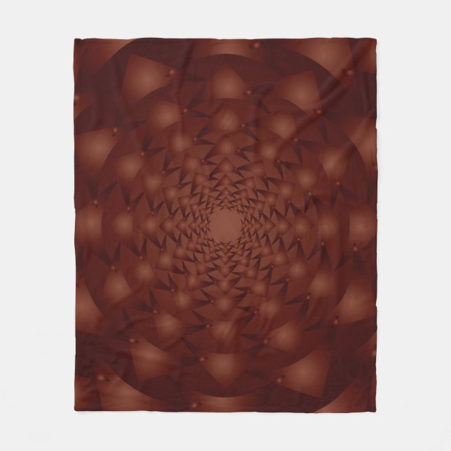 Manta Polar Burgundy abstract pattern. Traditional ornaments.  (Anverso)
