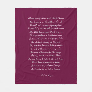 Manta Polar Burgundy Custom Poem Song Lyric Quote 