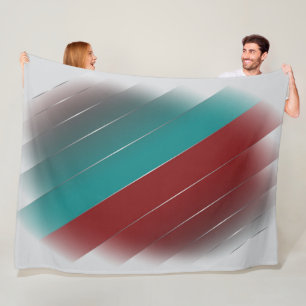 Manta Polar Burgundy turquesa sobre gris