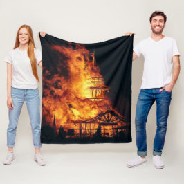 Manta Polar Burning Church Fleece Blanket