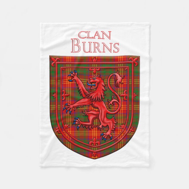 Manta Polar Burns Tartan Scottish Plaid Lion Rampant (Anverso)