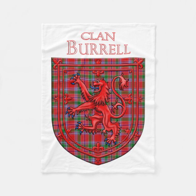 Manta Polar Burrell Tartan Scottish Plaid Lion Rampant (Anverso)
