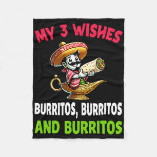 Manta Polar Burrito de comida mexicana gracioso Cinco de Mayo