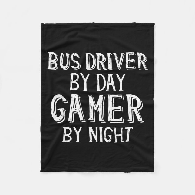 Manta Polar Bus Driver By Day Gamer By Night Funny Gift For Bu (Anverso)