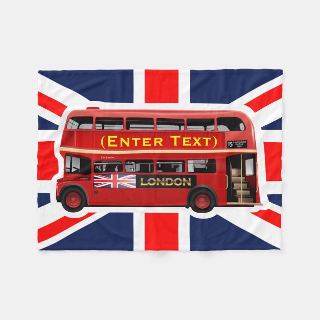 Manta Polar Bus Red London de doble cubierta (Frente (Horizontal))