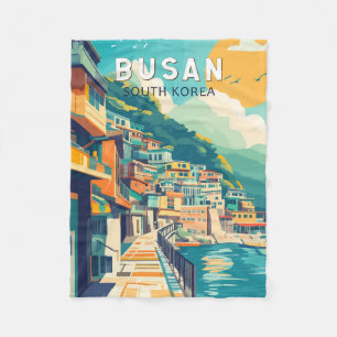 Manta Polar Busan Corea del Sur Viaje Arte Vintage