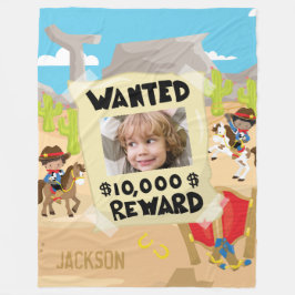 Manta Polar Buscador con foto y nombre, niño pequeño