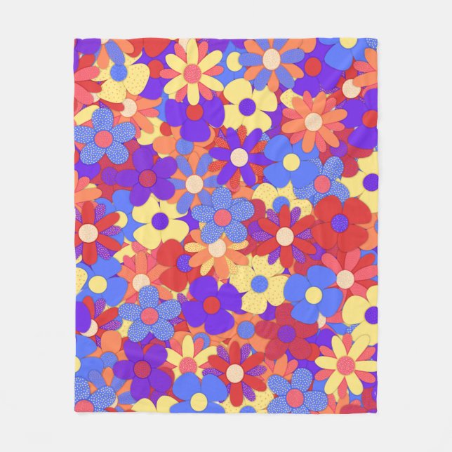 Manta Polar Bustling Bouquet Fleece Blanket (Anverso)