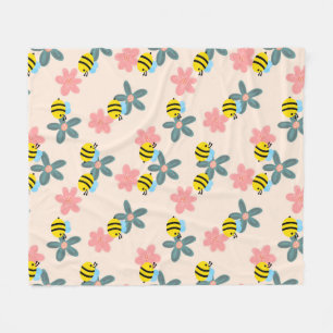 Manta Polar Busy Bees Fleece Blanket