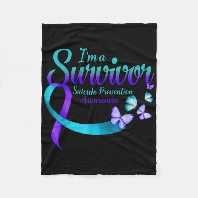 Manta Polar Butterfly Im A Survivor Suicide Prevention Awarene (Anverso)