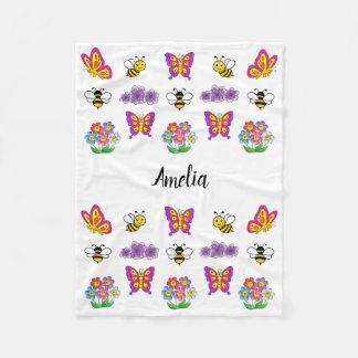 Manta Polar Buzzy Bee Blanket Para Amantes De La Abeja
