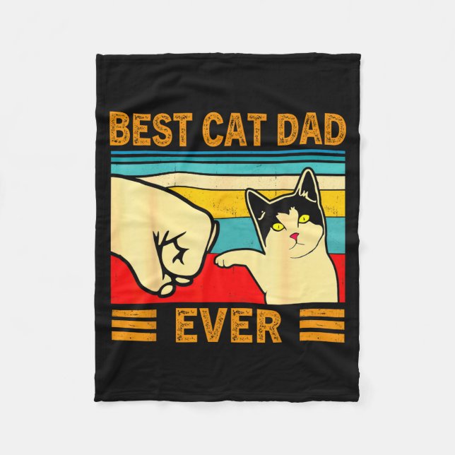 Manta Polar Ca Men Cat Dad Ever Funny Cat Lover Gift  (Anverso)