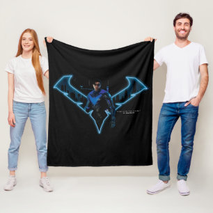 Manta Polar Caballeros góticos de la noche con logo