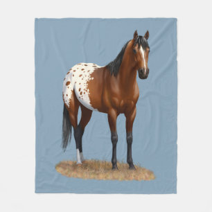 Manta Polar Caballo Appaloosa de la bella bahía