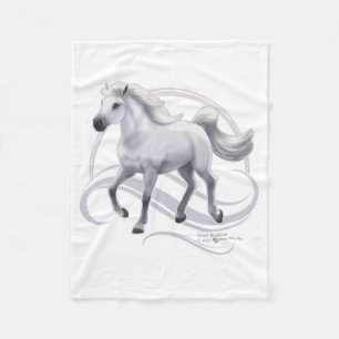 Manta Polar Caballo Arábigo Gris