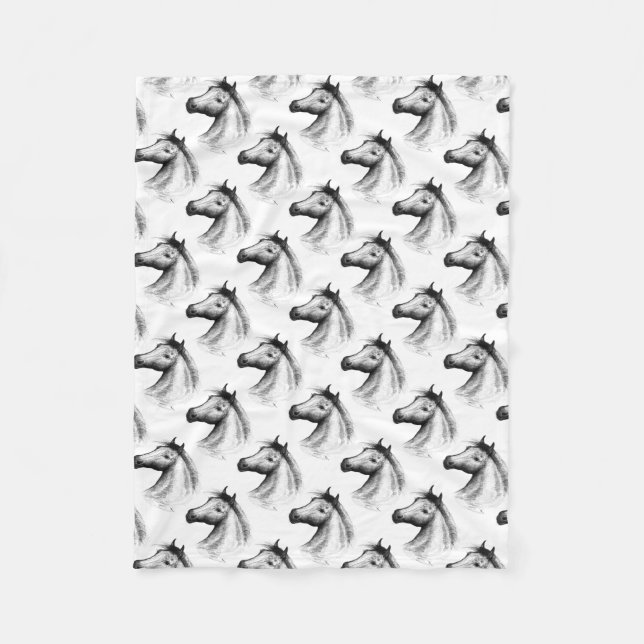 Manta Polar Caballo: blanco (Anverso)