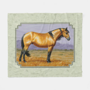 Manta Polar Caballo Buckskin Mustang Stallion Sage Green