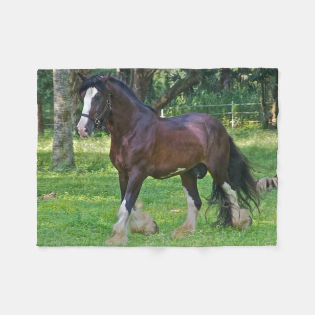 Manta Polar Caballo Clydesdale (Frente (Horizontal))