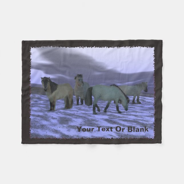 Manta Polar Caballo Dawn (Frente (Horizontal))