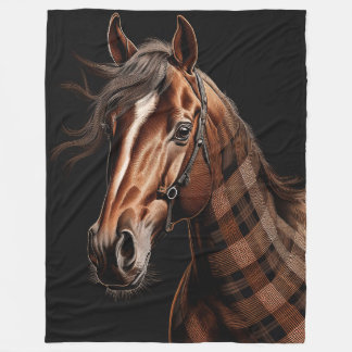 Manta Polar Caballo de castaño revestido