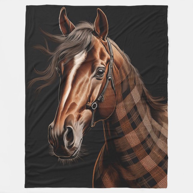 Manta Polar Caballo de castaño revestido (Anverso)