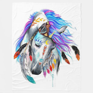 Manta Polar Caballo de guerra de aguas del arco iris