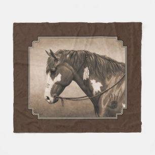 Manta Polar Caballo de guerra de Pinto nativo americano en Sep