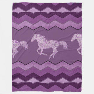 Manta Polar Caballo de paisley rosado