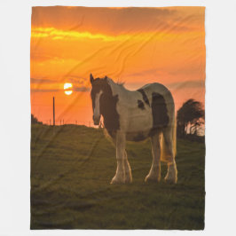 Manta Polar Caballo del atardecer