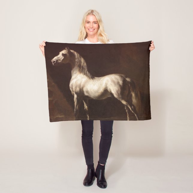 Manta Polar Caballo gris de manzana (por Théodore Géricault) (In situ)