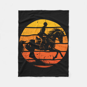 Manta Polar Caballo montando al atardecer equitación ecuestre