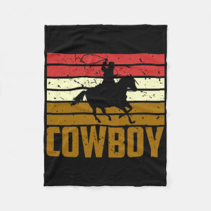 Manta Polar Caballo montando Rodeo Texas Gira Vaquero