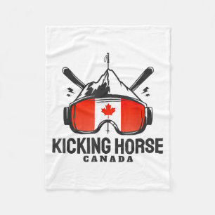 Manta Polar Caballo pateando Canadá esquí retro esquí 