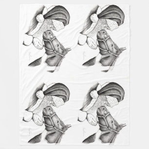 Manta Polar Caballo Pinto y Santa Claus