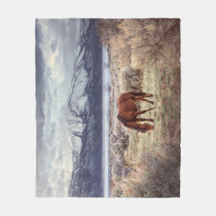 Manta Polar Caballo salvaje: El paisaje invernal de Nevada.