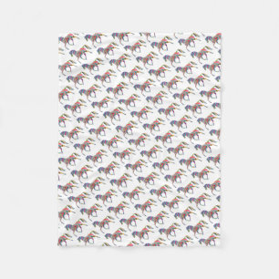Manta Polar Caballos Arcoiris Para chicas