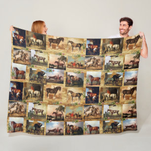 MANTA POLAR CABALLOS BELLAS ARTES PINTURAS PARCHMENT,ZAPATOS D