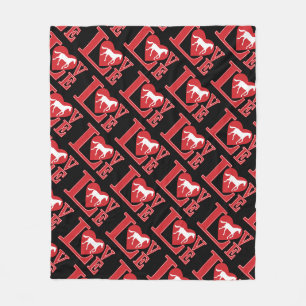 Manta Polar Caballos de amor. Amo los Caballos