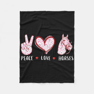 Manta Polar Caballos de amor por la paz para hombres mujeres r