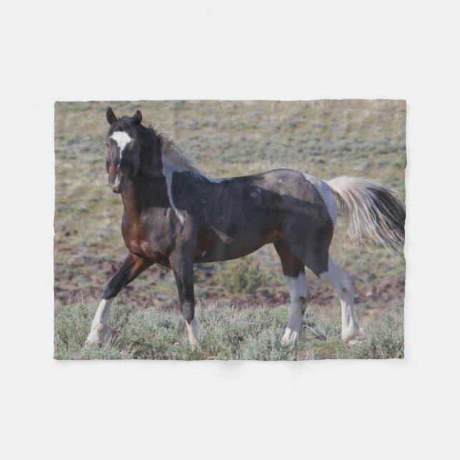 Manta Polar Caballos salvajes después de un baño de polvo (Frente (Horizontal))