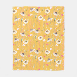 Manta Polar Cabaña de pradera impresión país amarillo