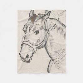 Manta Polar Cabeza de caballo (por Alfred Dehodencq)