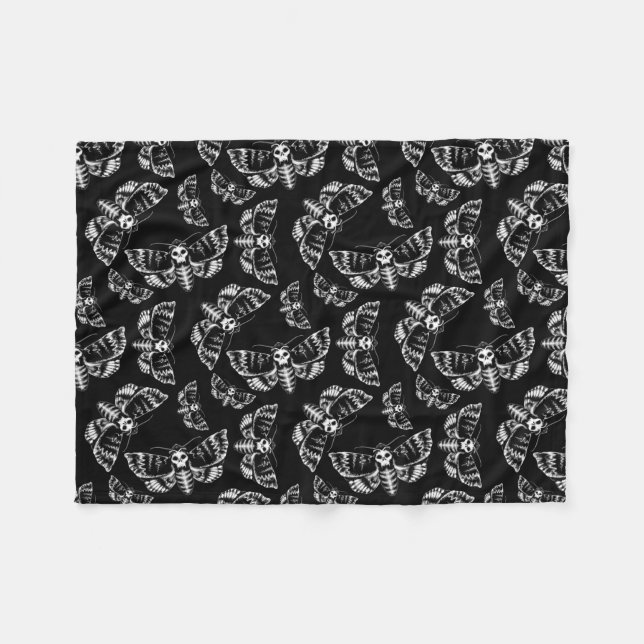 Manta Polar Cabeza de Halcón de Moth Gótica de la cabeza negra (Frente (Horizontal))