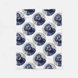 Manta Polar Cabeza de laboratorio negra