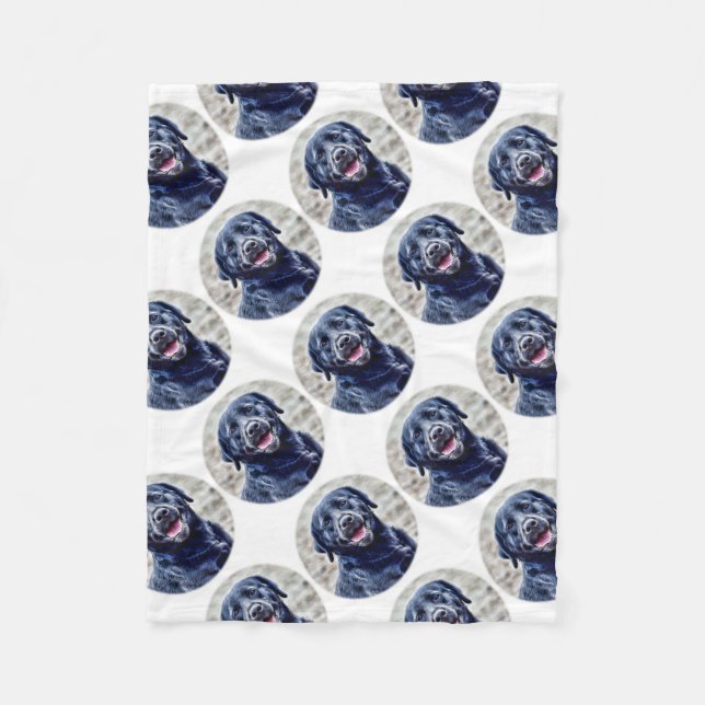 Manta Polar Cabeza de laboratorio negra (Anverso)