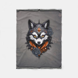 Manta Polar Cabeza de lobo majestuosa, terminada en una profun