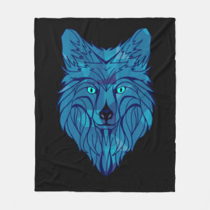 Manta Polar Cabeza de Lobo Poli Azul
