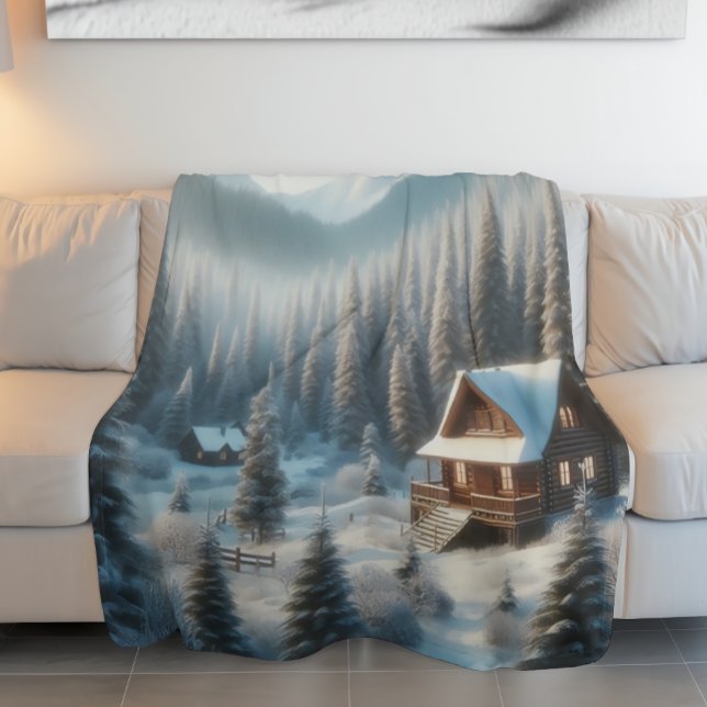 Manta Polar Cabina de invierno en el bosque (Subido por el creador)