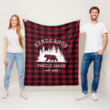 Cabina Familia Oso Pino Red Plaid