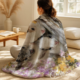 Manta Polar Cabras bebés en el oliage de otoño 10